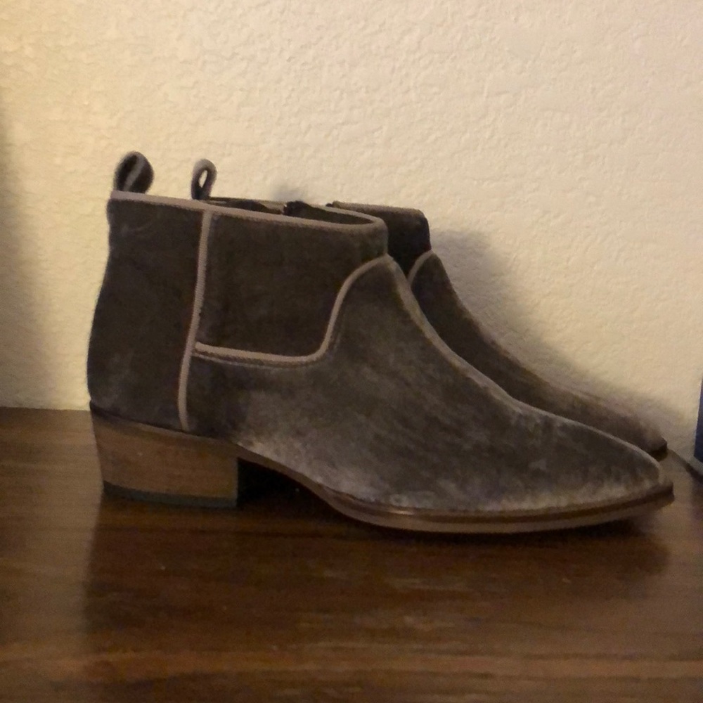New from Spain! suede and leather booties!